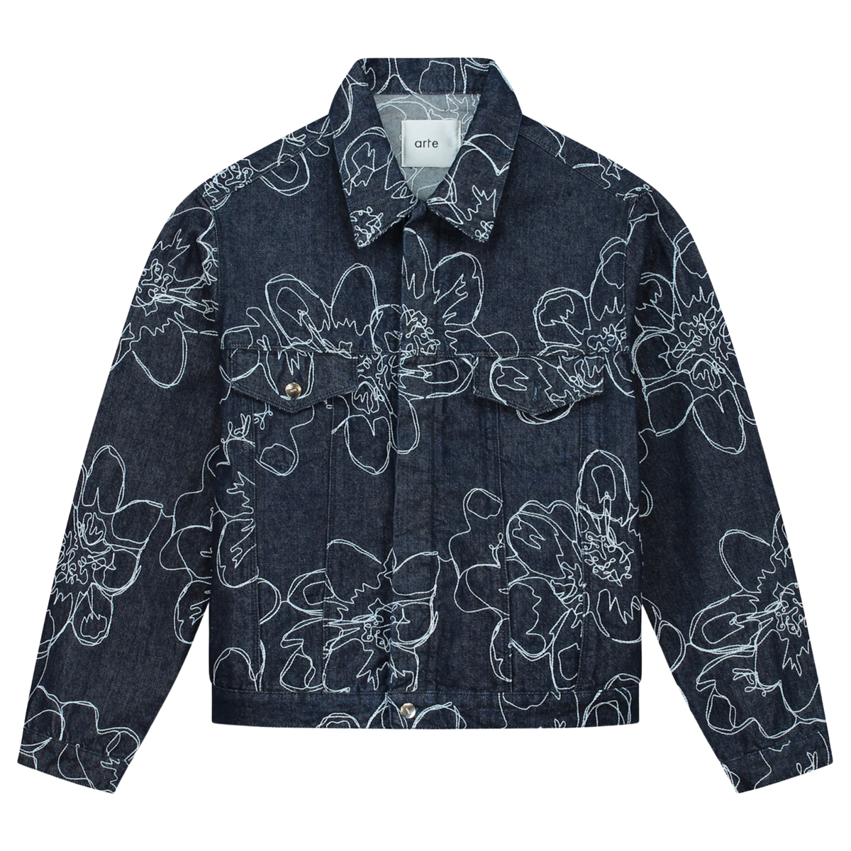 Chaqueta Flower Stitch Denim