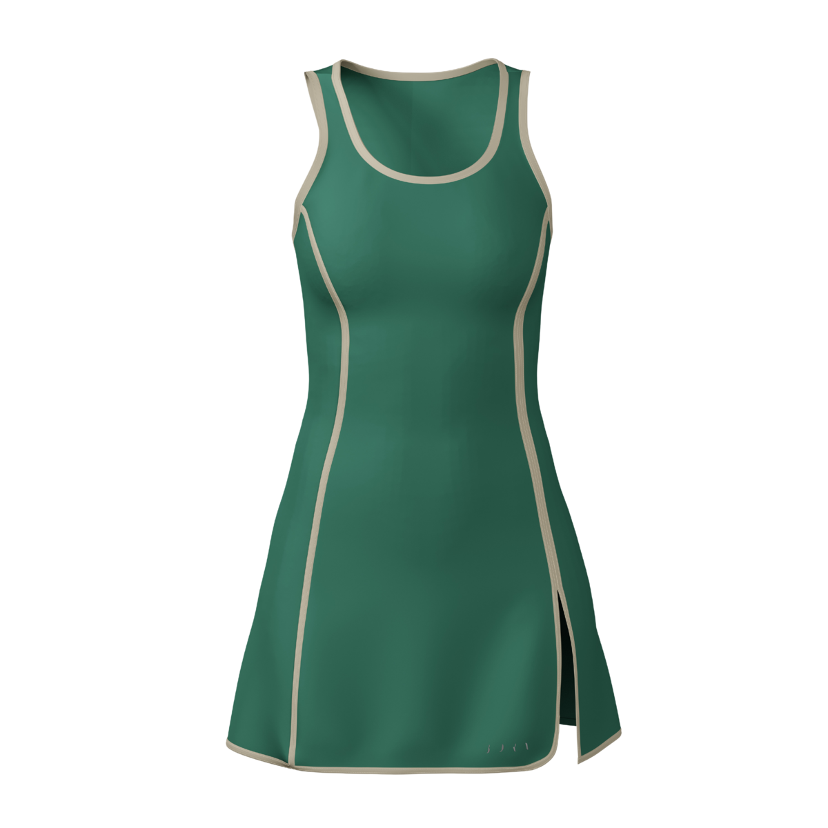 Dress Laver Green Foliage-Oat Milk