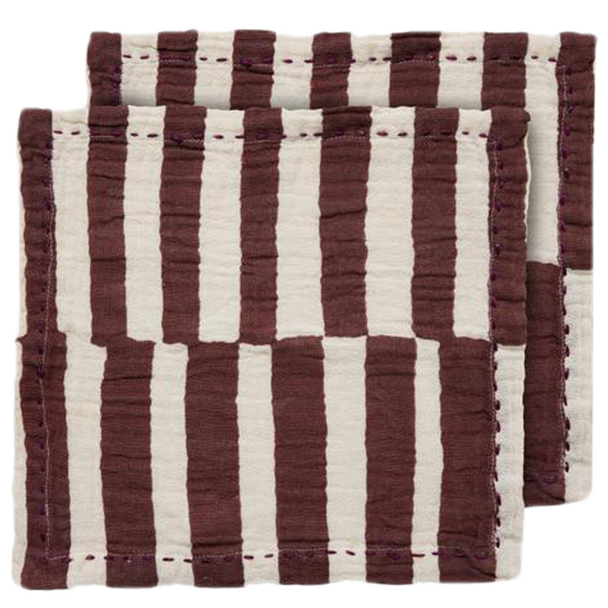 Cotton Napkins Striped (Set Of 2)