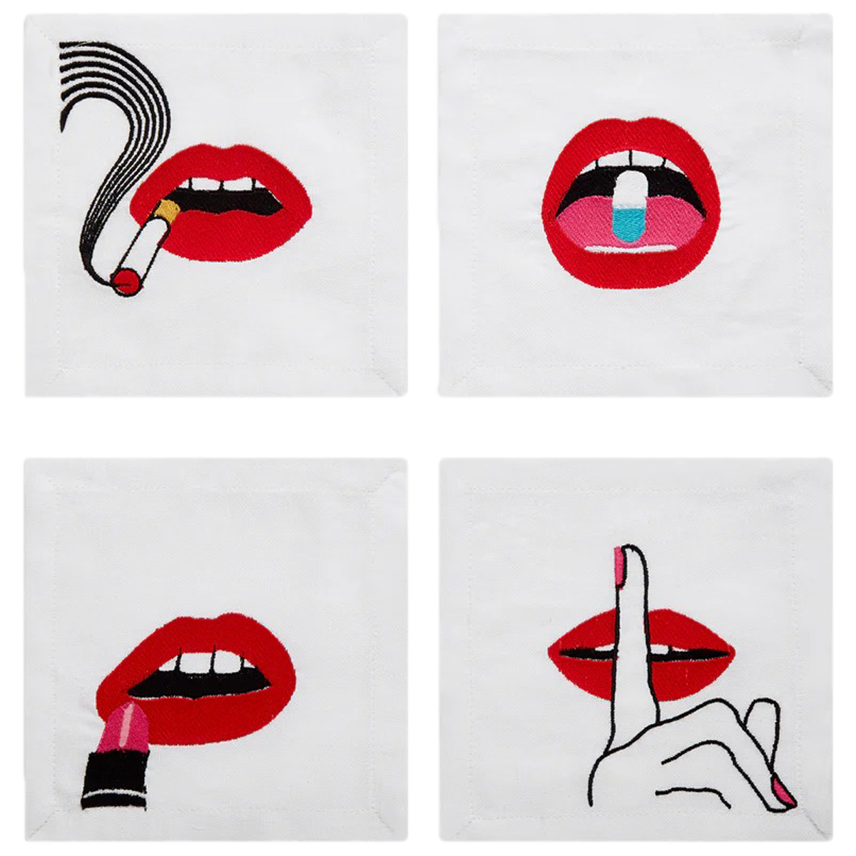 Lips Cocktail Napkins