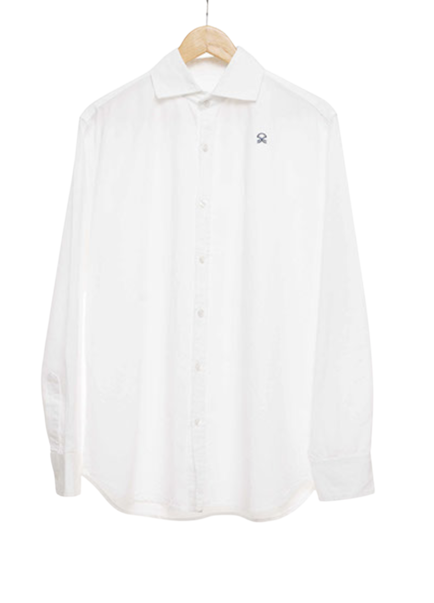 Scalpers Camisa Manga Larga Button Down Blanco