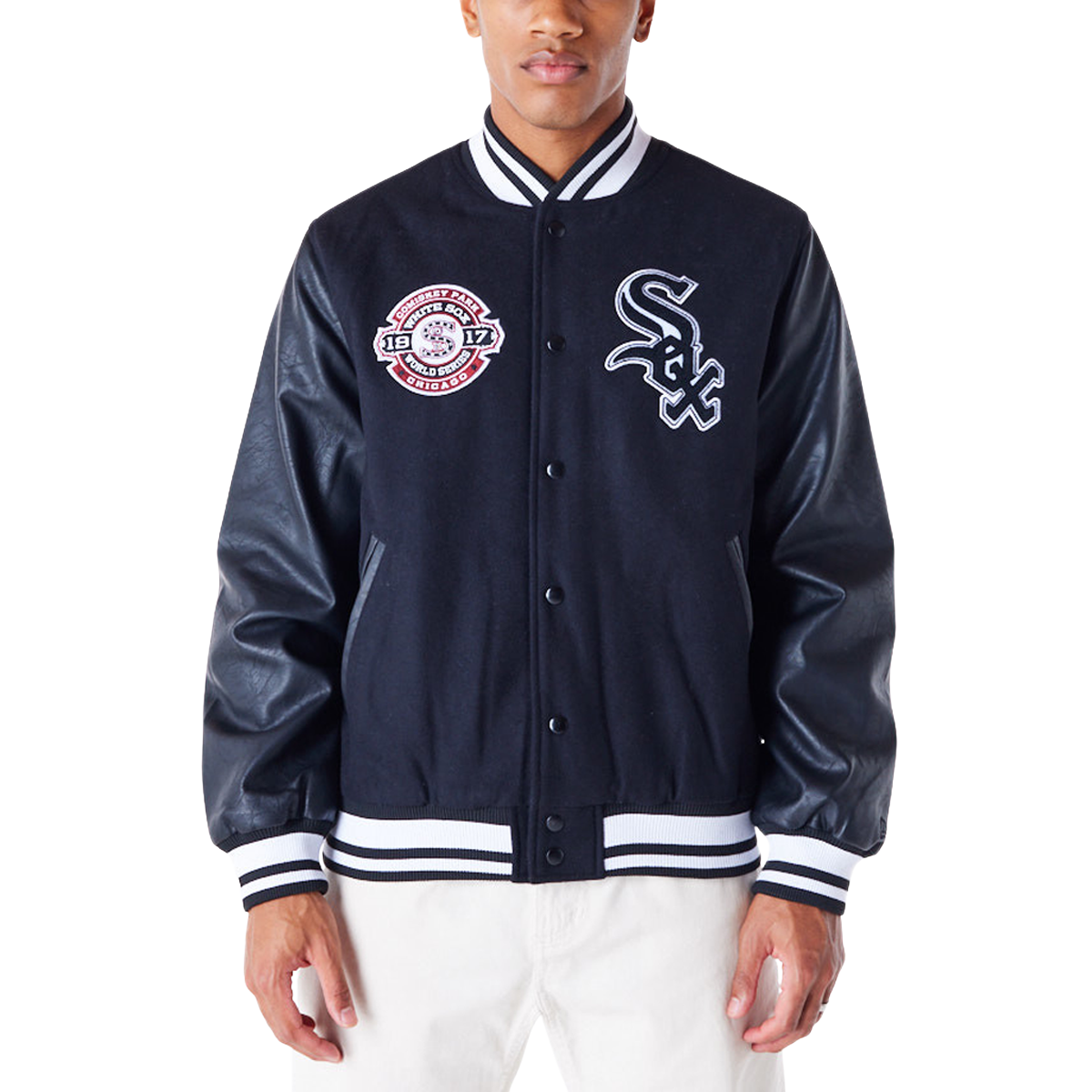 Chaqueta Varsity Mlb Patch Chicago White Sox