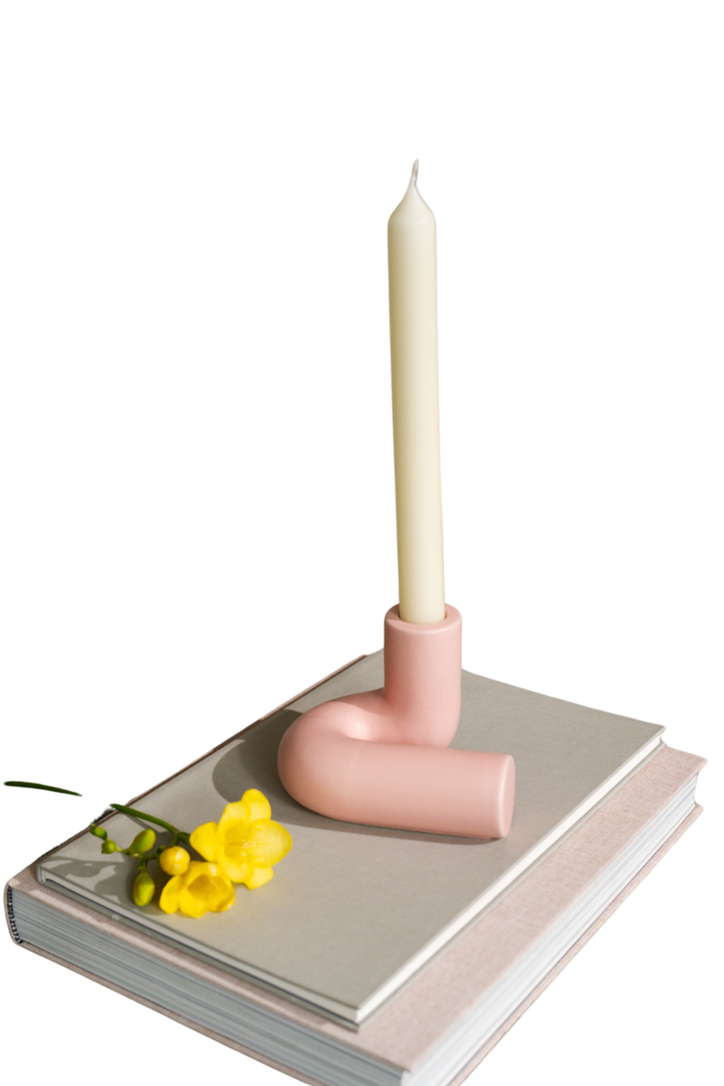 CANDLE HOLDER TEMPLO (Pink)