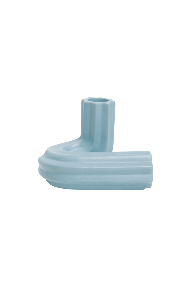 CANDLE HOLDER TEMPLO (Light blue)