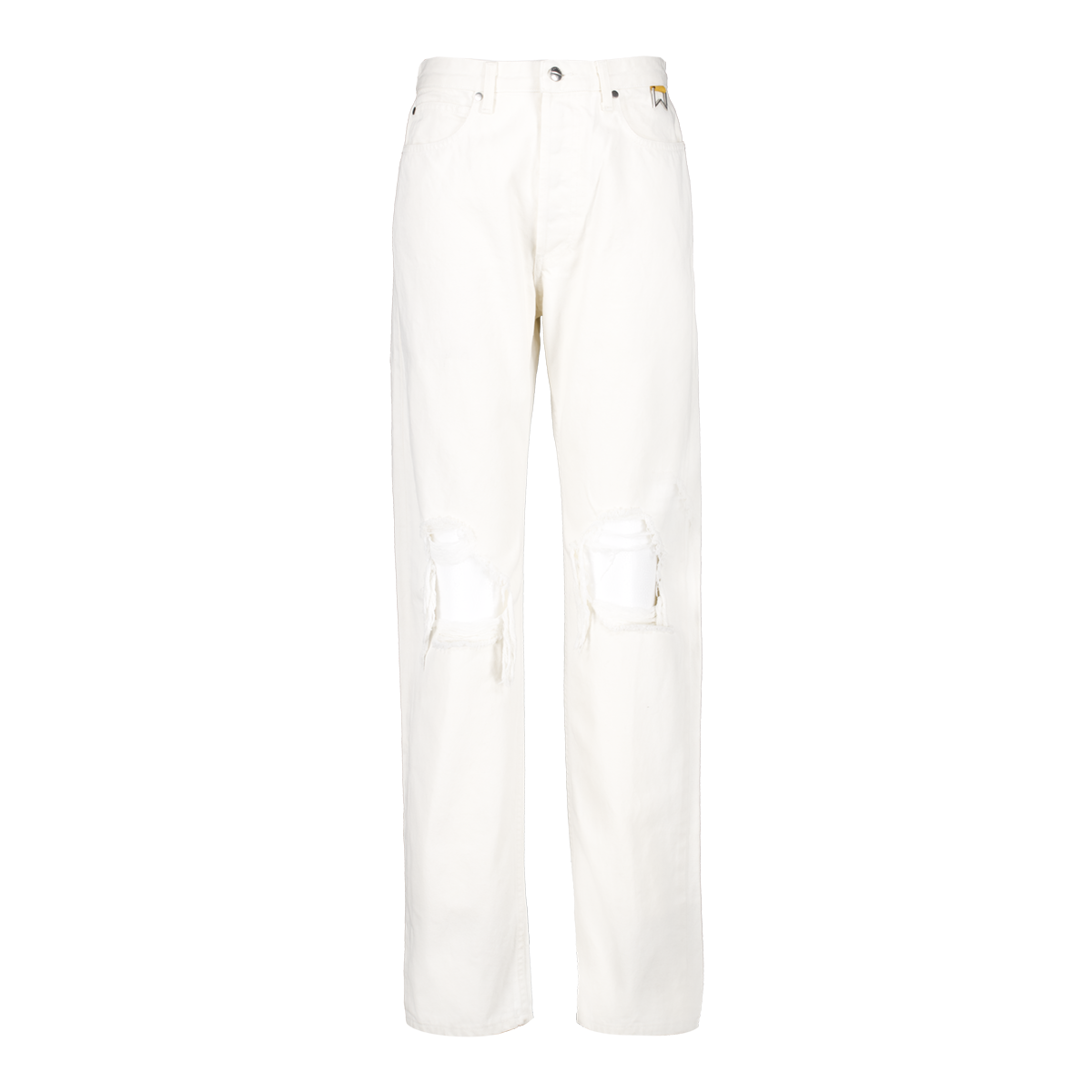 White Distressed Classic Denim