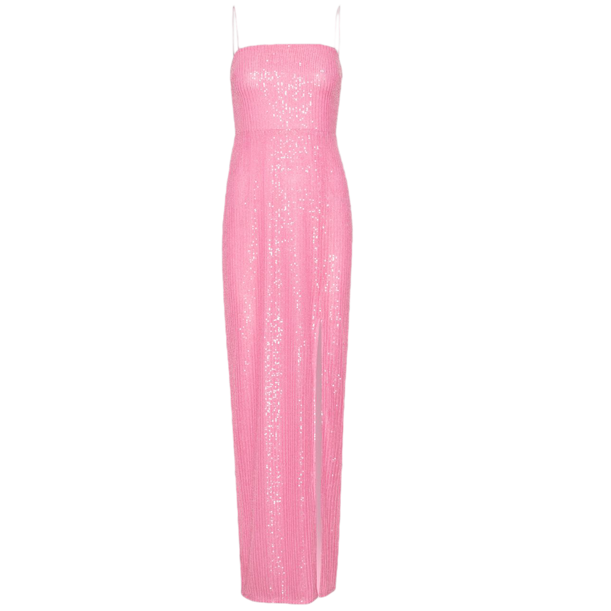 Transparent Sequins Maxi Slit Dress