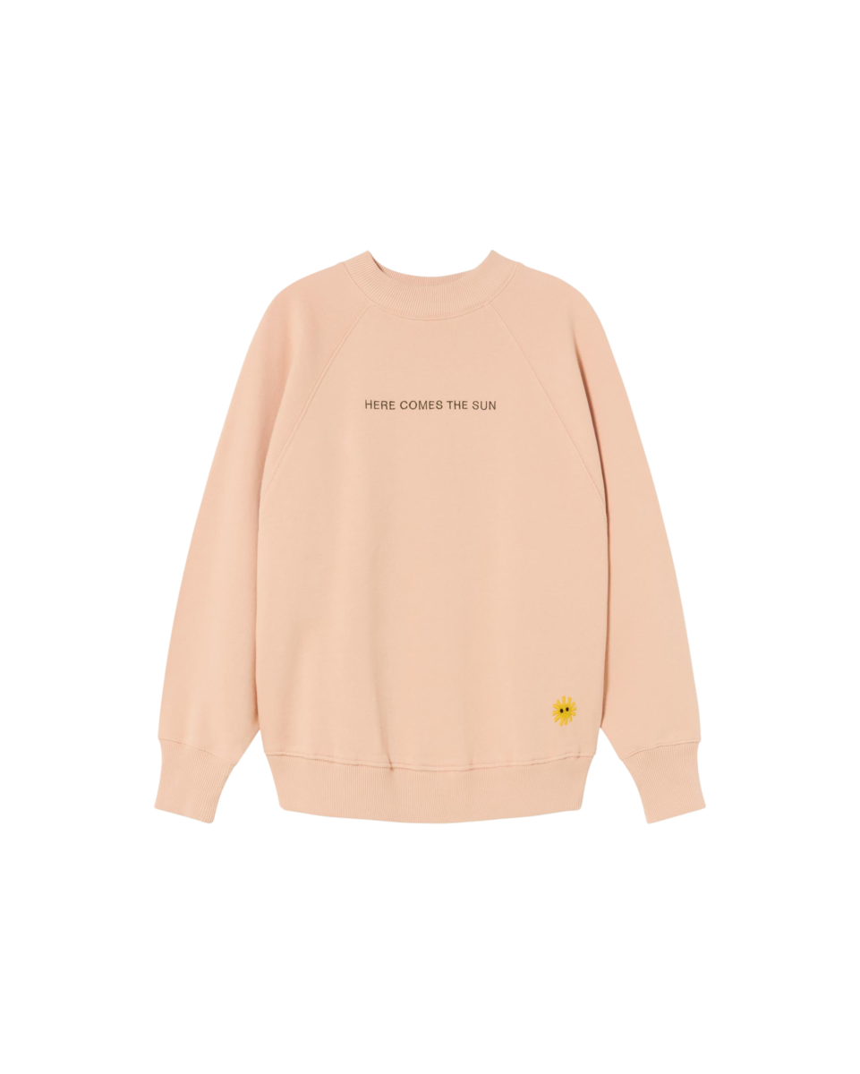 Sudadera rosa Here comes the sun