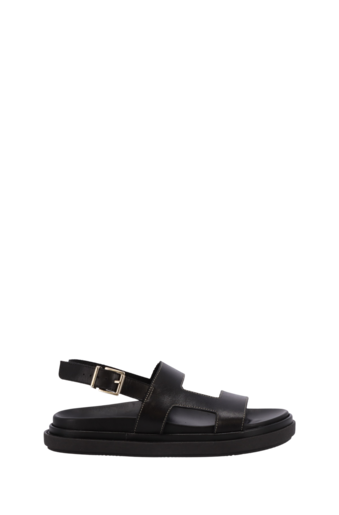 Lorelei Black Leather Sandals