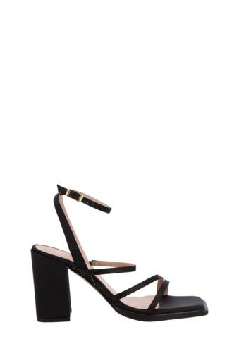 Alexa Silky Black Sandals