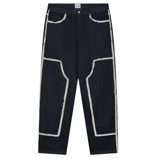 Pantalón Flower Trim  Denim