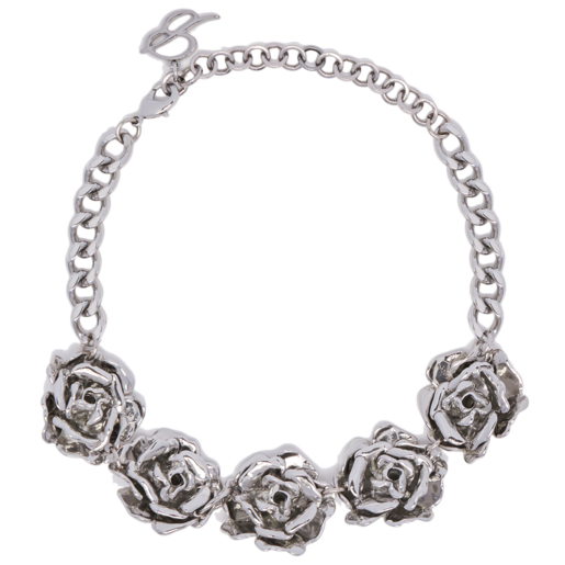 Choker With Metal Roses