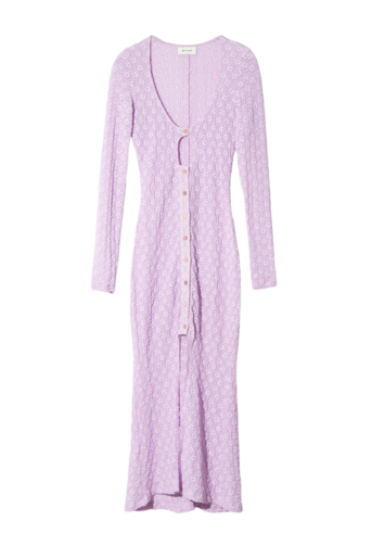 RUBI MIDI DRESS LILAC STRETCH, Purple, M