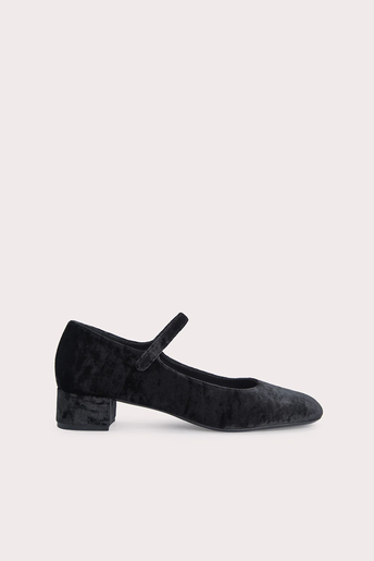 Ginny Black Crushed Velvet, Black, 40