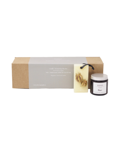 Gift Pack Candle + Wax Bar Bergamot Nero