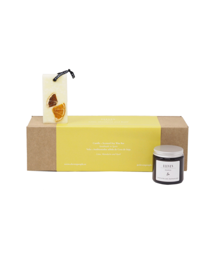 Gift Pack Candle + Wax Bar Lime Mandarin