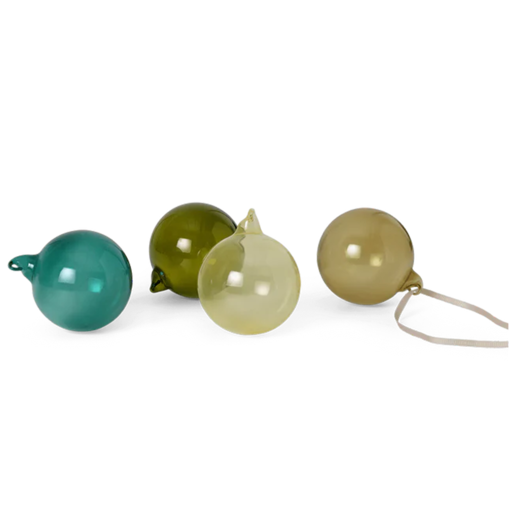 Glass Baubles - M - Set of 4