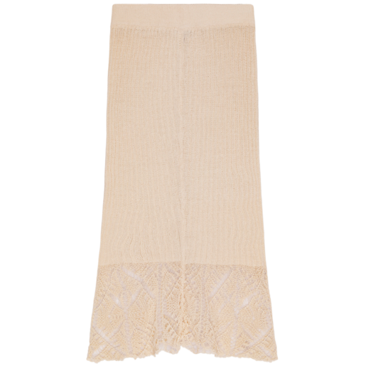 Thin Cotton Lace Midi Skirt
