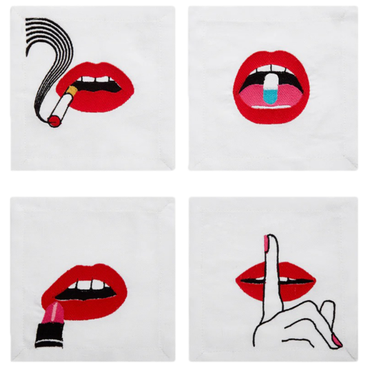 Lips Cocktail Napkins