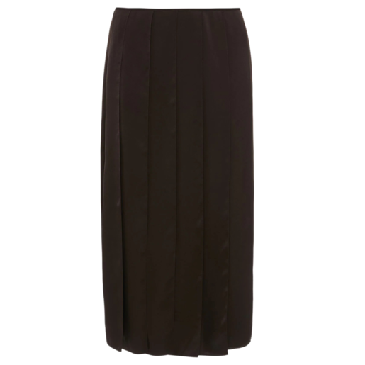 Ribbon Hem Midi Skirt