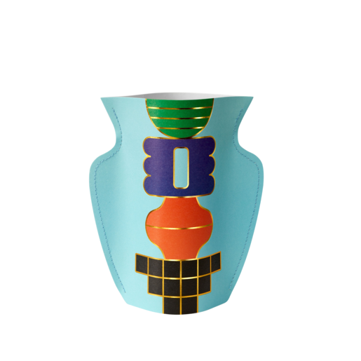 MINI PAPER VASE TEMPLO (BLUE)