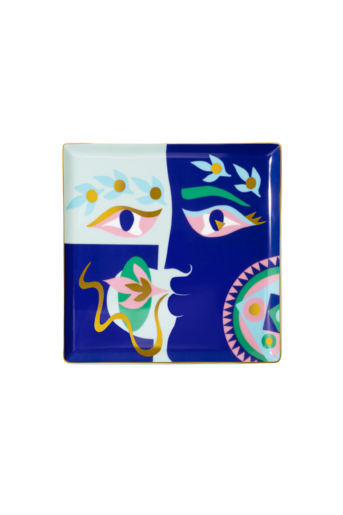 CERAMIC TRAY CLAIRE JOHNSON BLUE