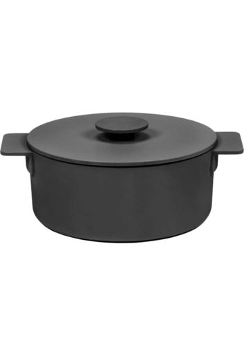 SURFACE POT ENAMEL CAST IRON BLACK D23 -