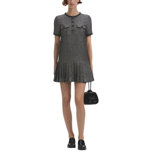 Metallic Boucle Mini Dress