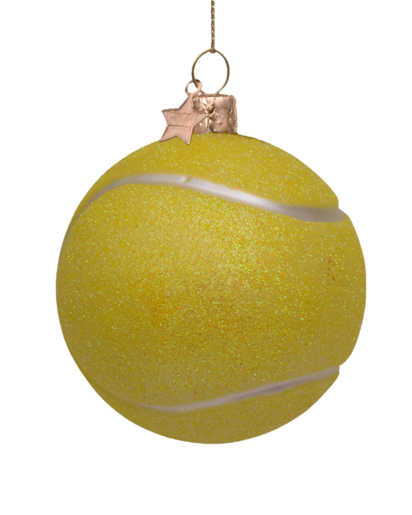 Ornament glass tennis ball