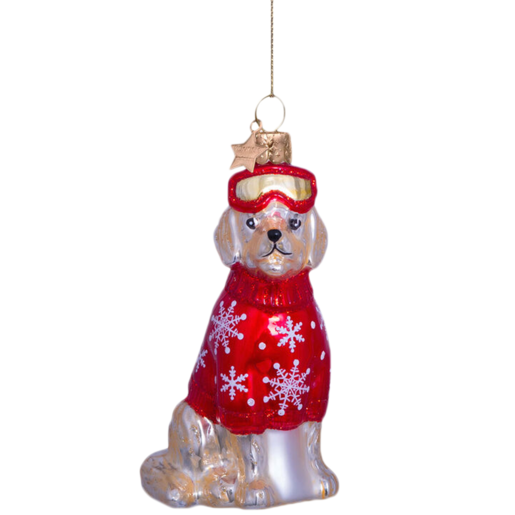 Ornament Glass Blond Golden Retriever