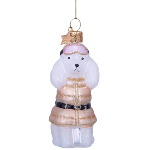 Ornament Glass Poodle W-Beige T-Shirt