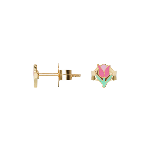 GOLD TULIP STUD EARRING