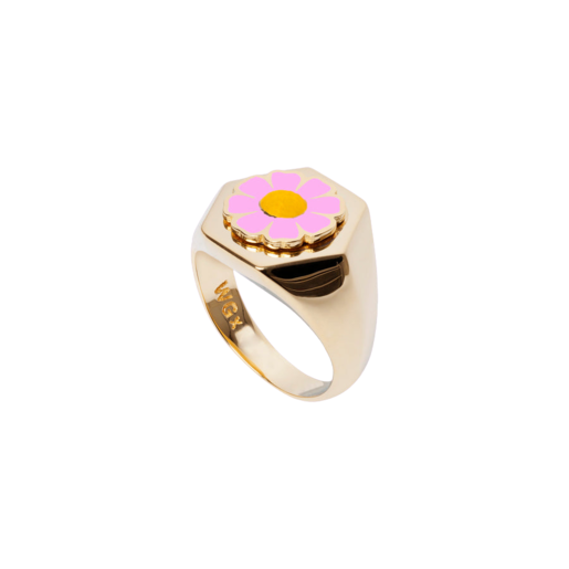 GOLD DAISY RING PINK 56