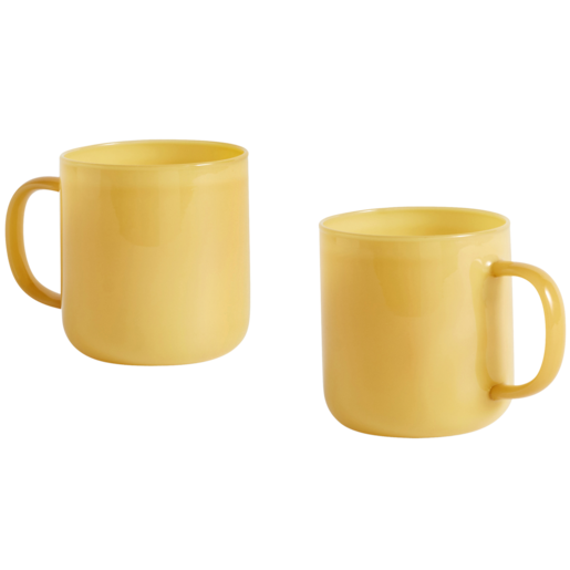 Borosilicate Mug Set of 2 Jade yellow