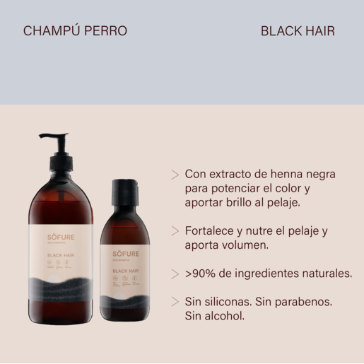 Söfure Perro Champu Pelo Negro 250ml