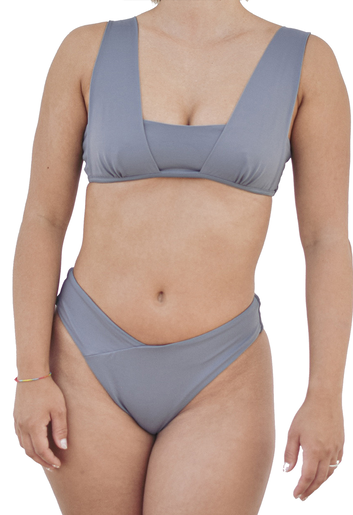 BRAGA Bikini semisestile gris