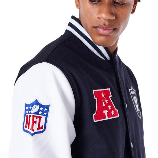 Chaqueta Varsity Nfl Patch Las Vegas Raiders