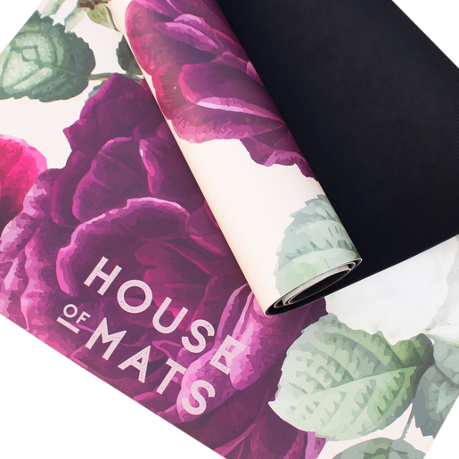 Peony bloom yoga mat