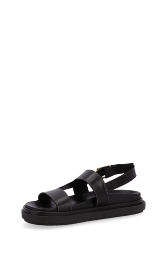 Lorelei Black Leather Sandals