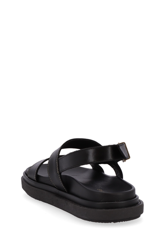 Lorelei Black Leather Sandals