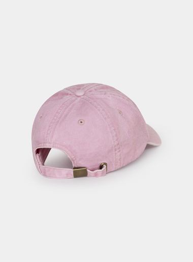 Pink embroidered logo cap