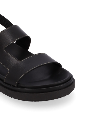 Lorelei Black Leather Sandals