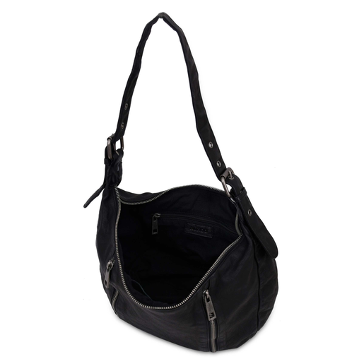 Small Stella Zipper Washed Black