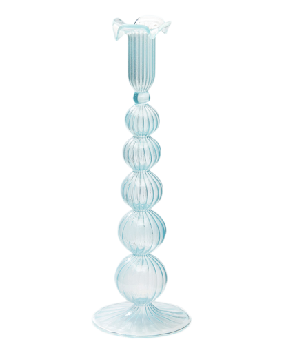 Cloudy Glass Candle Holder